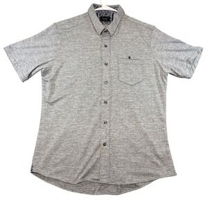 7 Diamonds Vision of Love Jacquard Stretch Mens Large Gray
 Short Sleeve Shirt L